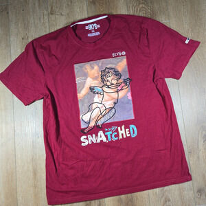 BKYS Snatched T-Shirt Men’s 2XL Red Stitch Graphic Tee Urban Streetwear Skate